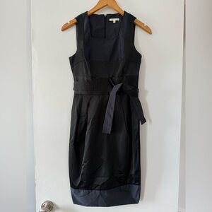 Paule Ka black sleeveless, belted cocktail dress size 36